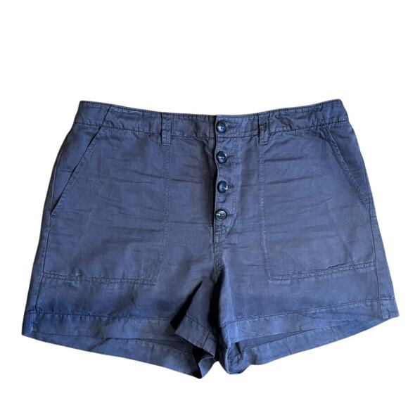 Women's Ann Taylor Loft Blue Linen Blend Shorts, Size 12, EUC - Picture 1 of 4
